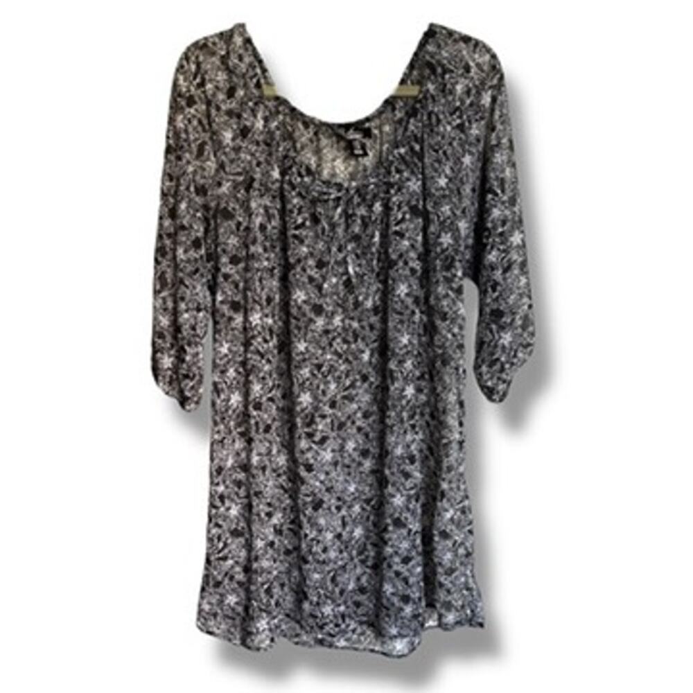 Loved Heidi Klum Womens Maternity Top Sheer Black White Size‎ XL